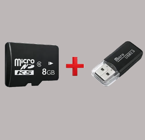 8GB SD Card & Adapter